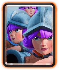 Three Musketeers - Rare Troop card in Clash Royale